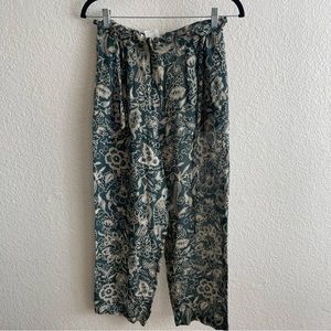 Vintage Giorgio Armani Linen Viscose Sheer Floral Pants